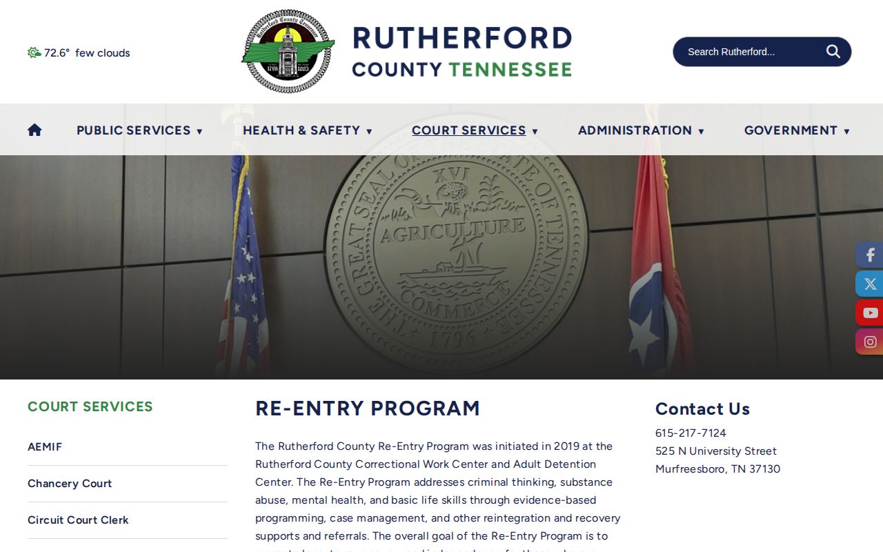 Rutherford County re-entry resources after release and supervision