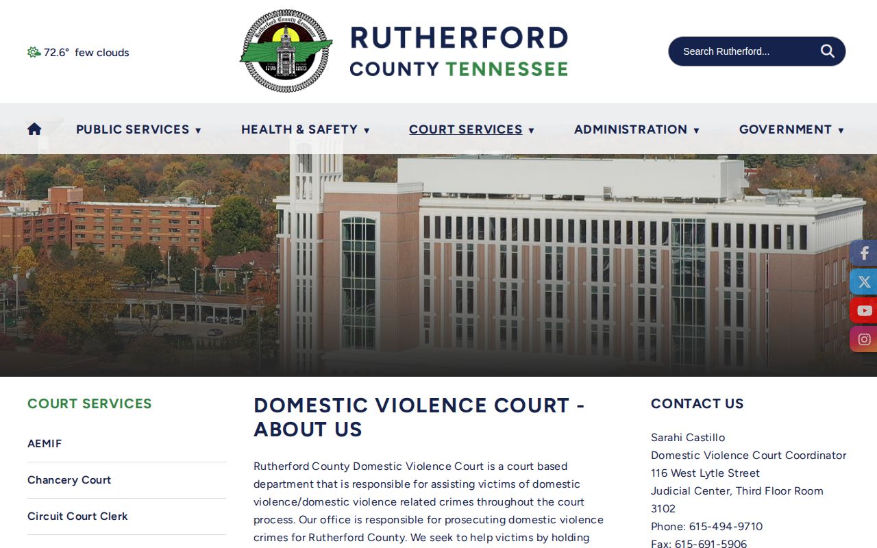 Rutherford County court referral to free VINE jail release notifications